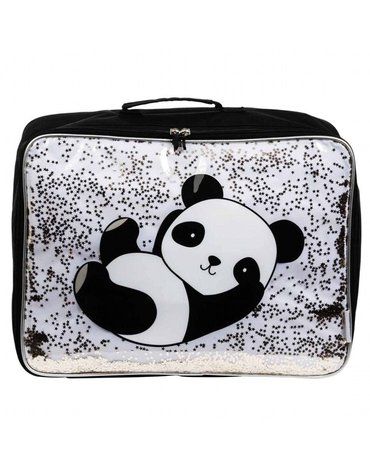 A Little Lovely Company - Lśniąca walizeczka GLITTER Panda