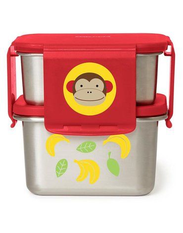 Skip Hop - Stalowe pudełko śniadaniowe Małpa