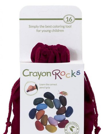 Kredki Crayon Rocks w aksamitnym woreczku - 16 kolorów
