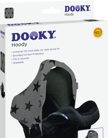 Xplorys - Osłonka do fotelika Dooky Hoody Grey Stars