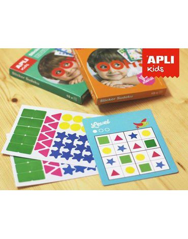 Gra podróżna z naklejkami Apli Kids - Sudoku kolory