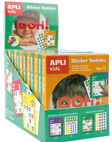Gra podróżna z naklejkami Apli Kids - Sudoku kolory