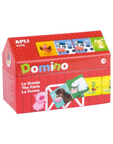 Domino w kartonowym domku Apli Kids - Farma