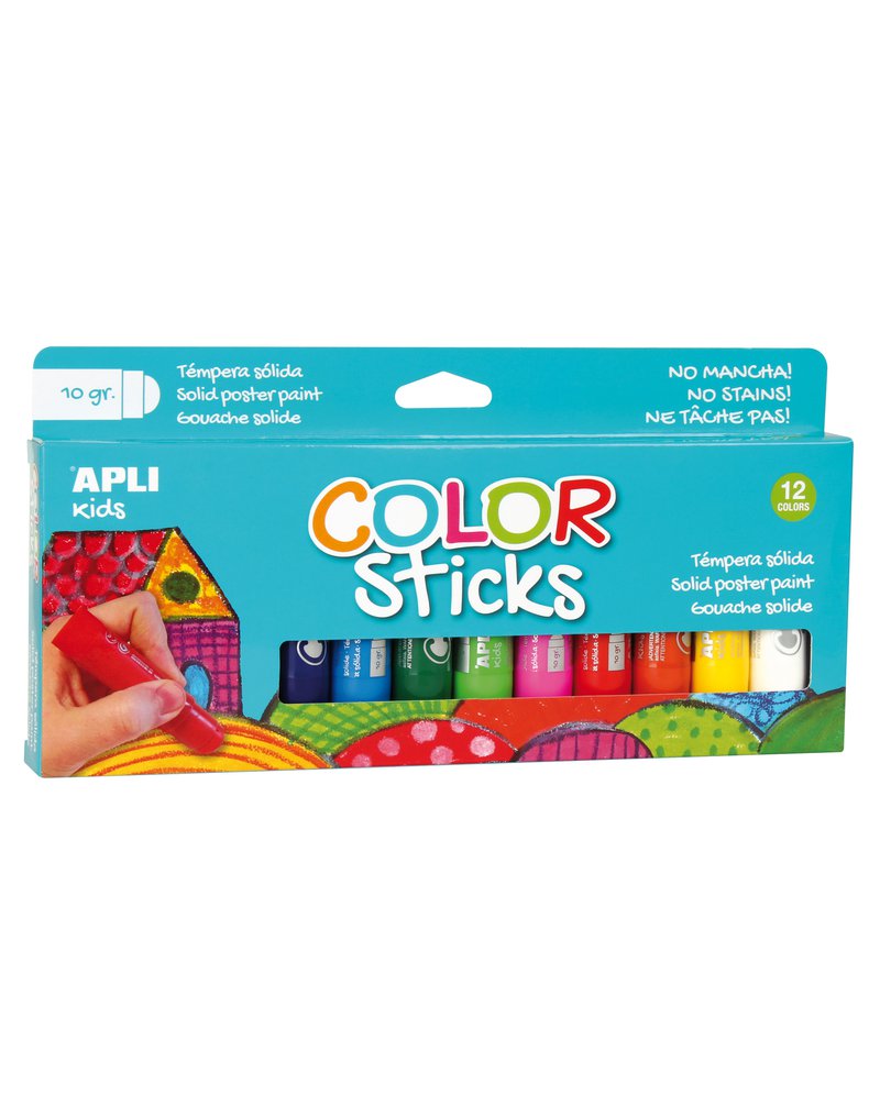 Farby w kredce Apli Kids - 12 kolorów