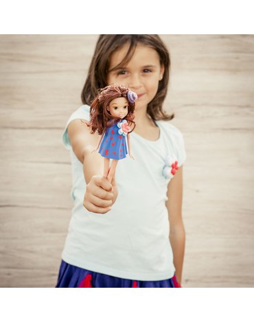 Zestaw do stylizacji z lalką i masą plastyczną Apli Kids - Brunetka