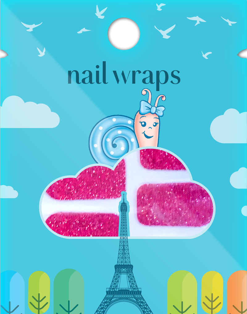 Naklejany lakier Nail Wraps Snails - Red Carpet