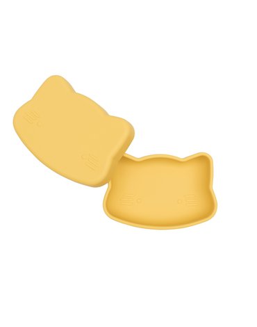 Zamykany silikonowy pojemnik Kotek We Might Be Tiny - Yellow