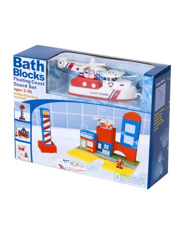 Zabawka do kąpieli BathBlocks - Straż przybrzeżna z helikopterem 19 el.