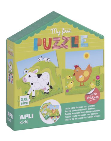 Moje pierwsze puzzle z naklejkami Apli Kids