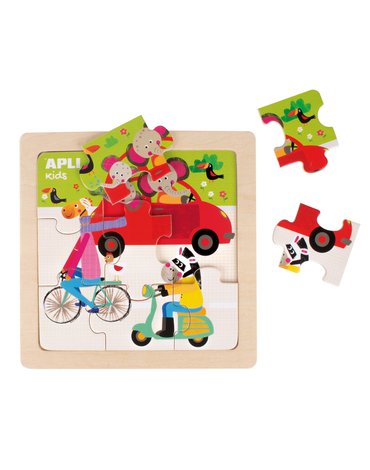 Drewniane puzzle Apli Kids - Samochód 3+