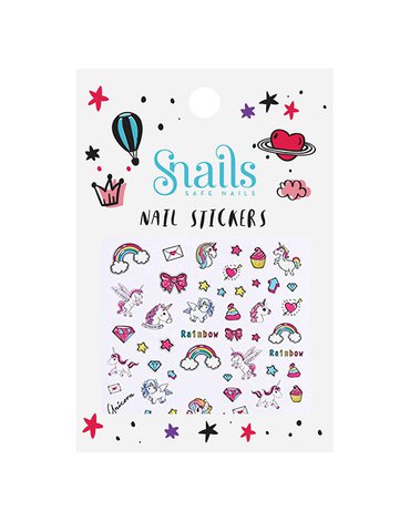 Naklejki na paznokcie dla dzieci Snails - Unicorn
