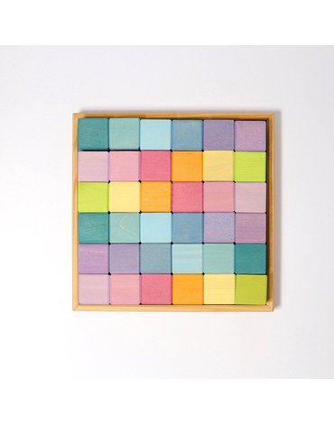 Kwadrat z 36 pastelowymi kostkami 1+, Grimm's