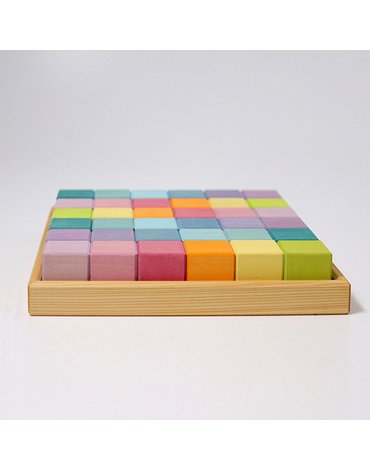 Kwadrat z 36 pastelowymi kostkami 1+, Grimm's