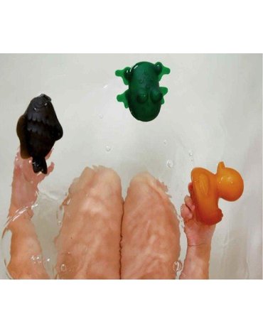 Żabka do kąpieli z naturalnego kauczuku, Zielona, HEVEA