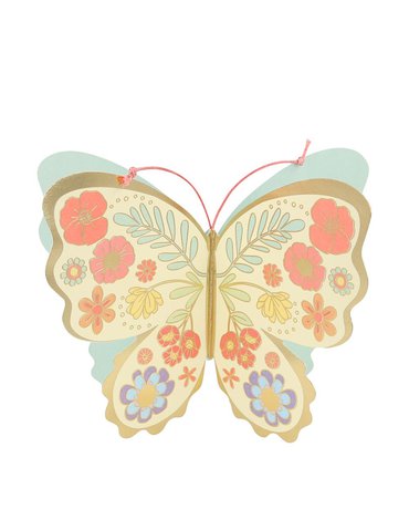 Meri Meri - Kartka okolicznościowa 3D Motyl kwiatów