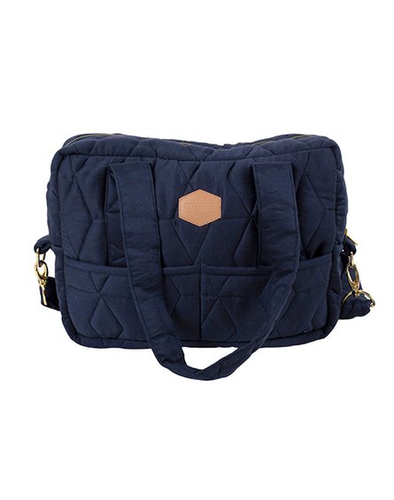 FILIBABBA - Nursing bag soft quilt, Dark blue
