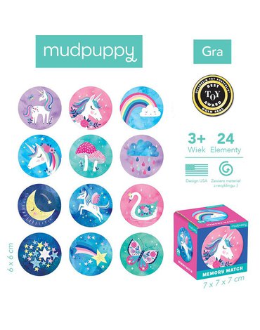Mudpuppy Gra Mini Memory Magiczne jednorożce