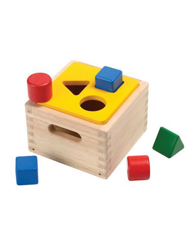 Skrzynia, drewniany sorter z figurami geometrycznymi, Plan Toys®
