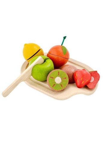 Drewniane owoce z deską do krojenia, Plan Toys®