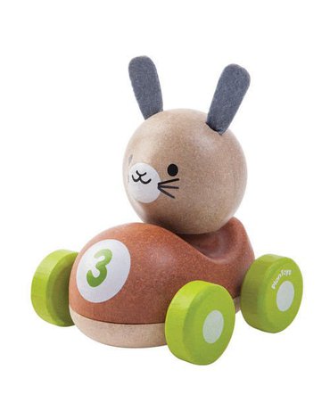 Drewniana wyścigówka królik, Plan Toys®