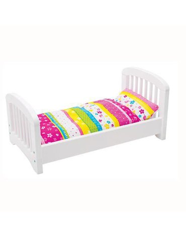 Goki® - Drewniane łóżeczko z pościelą, Goki 51596