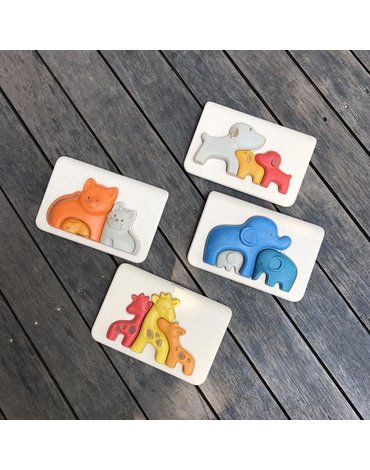 Słonie - Puzzle drewniane, Plan Toys