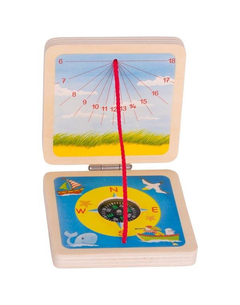 Goki® - Kieszonkowy zegar słoneczny z kompasem