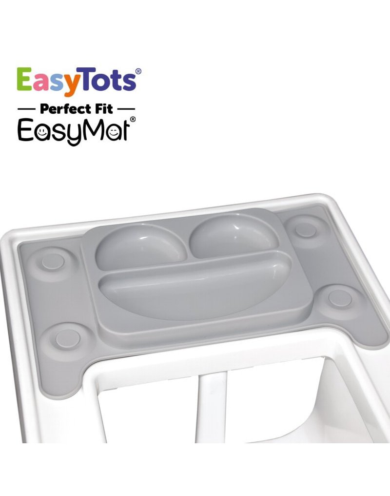 EasyTots - IKEA Perfect Fit EasyMat GREY talerzyk silikonowy z podkładką EASYTOTS